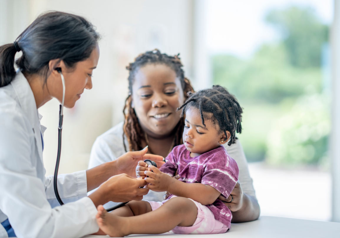A family reviewing individual health insurance options